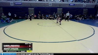 55 lbs Quarterfinal - Gabriel Greenfield, Mountain Man Wrestling Club vs Bennett Gholson, Timberline Youth Wrestling