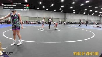 85 lbs Rr Rnd 1 - Bella Hutchison, Super Girls K-6 vs Hattie Foust, Shelton Wrestling Academy K-6