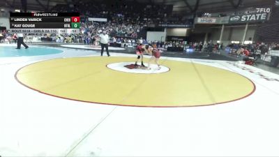 Girls 2A 110 lbs Cons. Round 3 - Kat Gouge, Nathan Hale (Girls) vs Linden Varick, W. F. West (Girls)