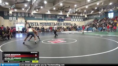 220 lbs Semifinal - Kevin Velazquez, Vista Murrieta vs Chase Bergeson, Temecula Valley