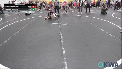 64 lbs Quarterfinal - Gunnar Ratciff, Prime Wrestling vs Denver Potter, Cushing Tigers