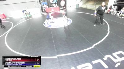 98 lbs Champ. Round 1 - Kaiden Wieland, California vs Wolfgang Strasen, Petaluma Wrestling Club