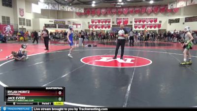 90 lbs Quarterfinal - Jace Evers, Pinnacle Wrestling Club vs Rylan Moritz, Minnewaska