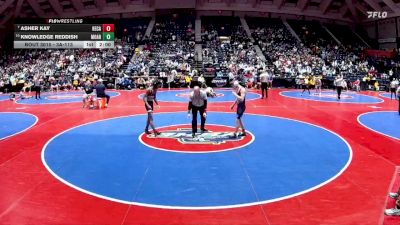 3A-113 lbs Champ. Round 1 - Asher Kay, Heritage-Catoosa vs Knowledge Reddish, Monroe Area