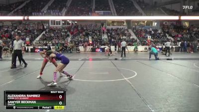 85 lbs Cons. Round 3 - Sawyer Beckman, Oakley vs Alexandra Ramirez, Dodge City Academy