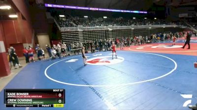 63 lbs Champ. Round 1 - Kade Bonser, Bridger Valley Bruins Wrestling vs Crew Downing, Wyoming Underground Wrestling