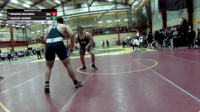 285 lbs Cons. Round 2 - Rhodes Molenda, Edmond North vs August Moser, Delbarton