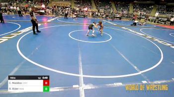 76 lbs Consi Of 16 #1 - Connor Maddox, Contender Wrestling Academy vs Reed Rider, Moen Wrestling Academy