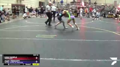 120 lbs Round 2 - Leah Sample, Saegertown vs Mary Prescott, Victory School Of Wrestling