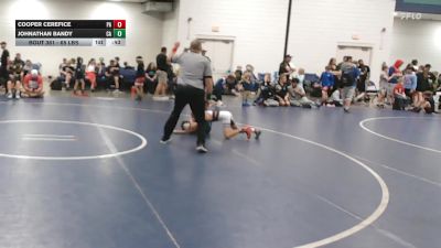 65 lbs Consi Of 16 #2 - Cooper Cerefice, PA vs Johnathan Bandy, CA