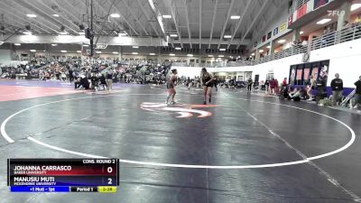 207 lbs Cons. Round 2 - Manusiu Muti, McKendree University vs Johanna Carrasco, Baker University