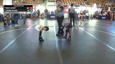 47 lbs Quarterfinal - Nico Lackey, Donahue Wrestling Academy vs Conor Styles, Strongsville Mustangs