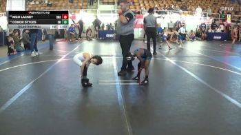 47 lbs Quarterfinal - Nico Lackey, Donahue Wrestling Academy vs Conor Styles, Strongsville Mustangs