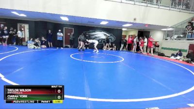 130 lbs Cons. Semi - Taylor Wilson, Bartlesville G vs Ciarah York, Coweta G