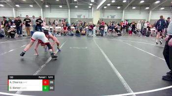 130 lbs Round 5 (10 Team) - Dennis Barker, Hanover Hawkeye vs Angelo Chierico, 84 Athletes