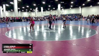 155 lbs Round 2 (8 Team) - Kennedi Smith, Team Iowa Crazy Coconuts vs Jymeia Nobles, NC Golden Girls