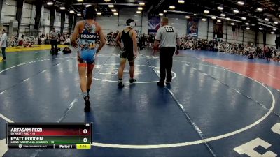 115 lbs Rd# 9- 2:15pm Saturday Final Pool - Ryatt Rodden, Lions Wrestling Academy vs Artasam Feizi, Dynasty RED