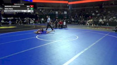 110 lbs Consi Of 8 #1 - Mariana Gonzalez, Buchanan (CS) vs Irini Poka, San Clemente (SS)