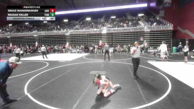 66 lbs Quarterfinal - Grace Wasserburger, Lusk Rawhide Wrestling vs Reagan Keller, Team Champs (MT)