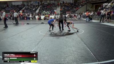 85 lbs Round 2 - Bryn Sinning, Sabetha vs Macie Thill, De Soto Kids Wrestling Club