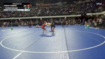 115 lbs Quarterfinal - Hayden Hegland, Sarbackers Wrestling Academy vs Paisley Johnson, North East Iowa Wrestling Club