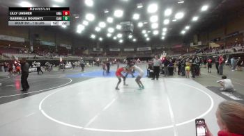 116 lbs 2nd Place - Lilly Linsner, Great Bend Wrestling vs Gabriella Doughty, Gladiator Wrestling Academy