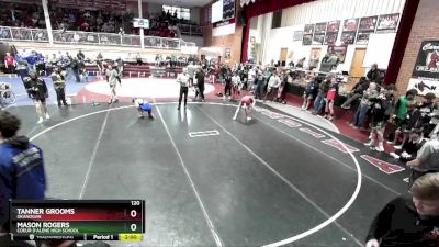 120 lbs Champ. Round 2 - Mason Rogers, Coeur D`Alene High School vs Tanner Grooms, Okanogan