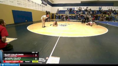 67 lbs 1st Place Match - Elliot Colliflower, Spokane Wrestling vs Jackson Collett, Team Real Life Wrestling