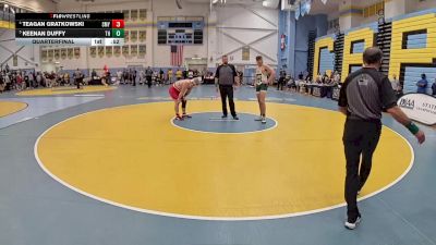 190 lbs Quarterfinal - Keenan Duffy, Tower Hill Hs vs Teagan Gratkowski, Smyrna H S