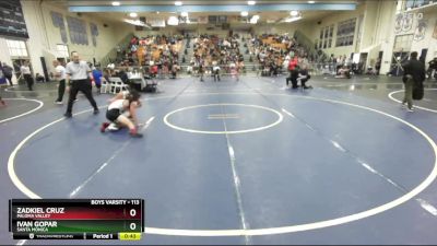 113 lbs Cons. Round 3 - Zadkiel Cruz, Paloma Valley vs Ivan Gopar, Santa Monica