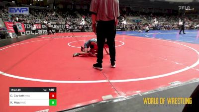 55 lbs Round Of 16 - Cooper Corbett, Roundtree Wrestling Academy vs Kai Moc, Miami Wrestling Club