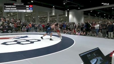 86 lbs Champ. Round 2 - Mason Hale, Downingtown Thunder Wrestling Club vs Chris Moore, Illinois Regional Training Center