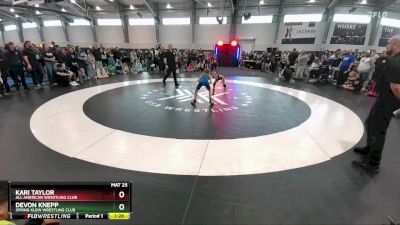 65 lbs 1st Place Match - Devon Knepp, Spring Klein Wrestling Club vs Kari Taylor, All American Wrestling Club