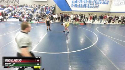 165 lbs Quarterfinal - Bridger Denton, Morgan Wrestling Club vs Tyson Lea, West Jordan