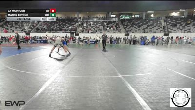 150 lbs 3rd Place - ZA MCINTOSH, Glenpool JH vs Manny Botone, ANADARKO