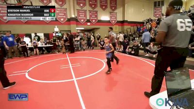 46 lbs Semifinal - Stetson Manuel, Newkirk Takedown Club vs Kingston Warrior, Wagoner Takedown Club