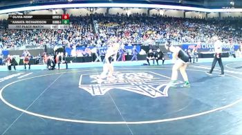 Girls-190 lbs 1st Place Match - Kanata Richardson, Bloomfield Hills (Girls) vs Olivia Kemp, Carleton Airport (Girls)