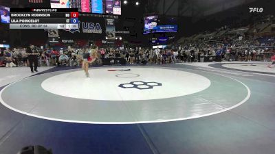 110 lbs Cons. Rd Of 64 - Brooklyn Robinson, MO vs Lila Poincelot, CT