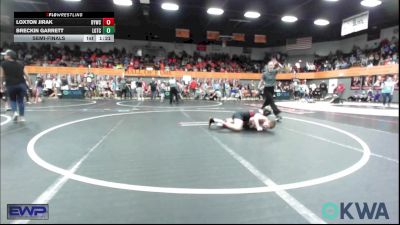 105 lbs Semifinal - Loxton Jirak, Blanchard Youth Wrestling Club vs Breckin Garrett, Lone Grove Takedown Club