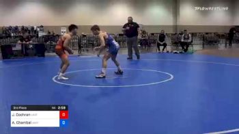 55 kg 3rd Place - Jacob Cochran, Unattached vs Andrew Chambal, Unattached