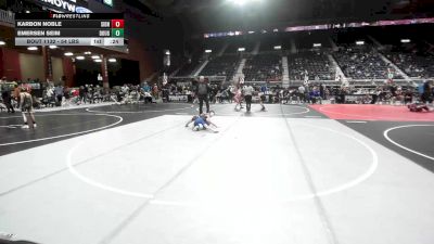 54 lbs 5th Place - Karbon Noble, Sidney WC vs Emersen Seim, Douglas WC