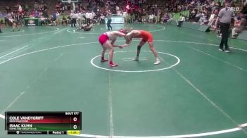 132 lbs Semifinal - Isaac Kuhn, Hamilton Heights H.S. vs Cole Vandygriff, New Palestine