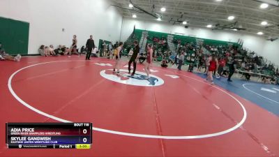 155 lbs 1st Place Match - Adia Price, Green River Grapplers Wrestling vs Skylee Gangwish, Eastside United Wrestling Club