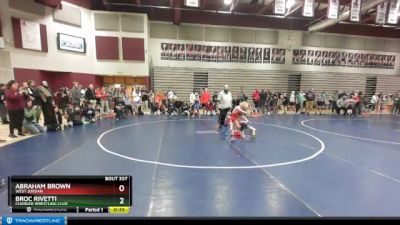 48 lbs Cons. Semi - Broc Rivetti, Charger Wrestling Club vs Abraham Brown, West Jordan