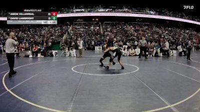 1A 126 lbs Quarterfinal - David Lambright, Eastern Randolph High School vs Amon Villarreal, Polk County High School