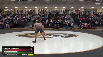 285 lbs Quarterfinal - Jarrett Stoner, Missouri vs Hayden Filipovich, Purdue