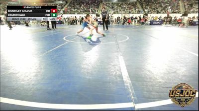 90 lbs Round Of 16 - Brantley Arluck, Spartan Mat Club vs Colter Hale, Powerhouse Gold