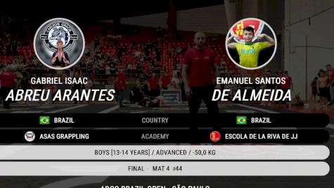 Gabriel Isaac Abreu Arantes vs Emanuel Santos De Almeida 2025 ADCC Sao Paulo Open