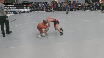113 lbs Cons. Sub-rd Of 32 - Blaize Tingle, Silverback RTC vs Truin Meneely, Black Fox Wrestling Academy