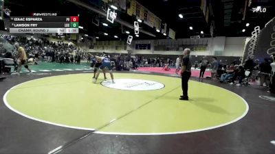 175 lbs Champ. Round 3 - Izaac Esparza, Paloma Valley vs Lawson Fry, La Costa Canyon